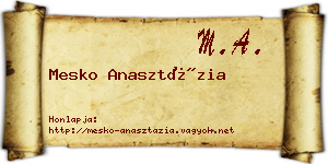 Mesko Anasztázia névjegykártya
